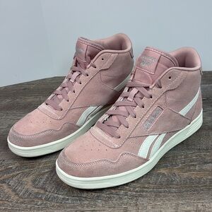 Reebok Pink Suede High-Top Sneakers | Women’s 10 | Retro Court Style
